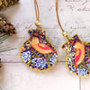 Two Hanging Shell Ornaments: William Morris Christmas Tree Baubles