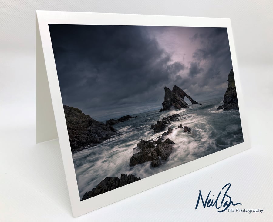 Bow Fiddle Rock Portknockie, Moray - Scotland Greeting Card by Neil Barr