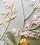Birthday cards, wishes, love, yellow floral embossed card, blossom and foliage.  - Image 5