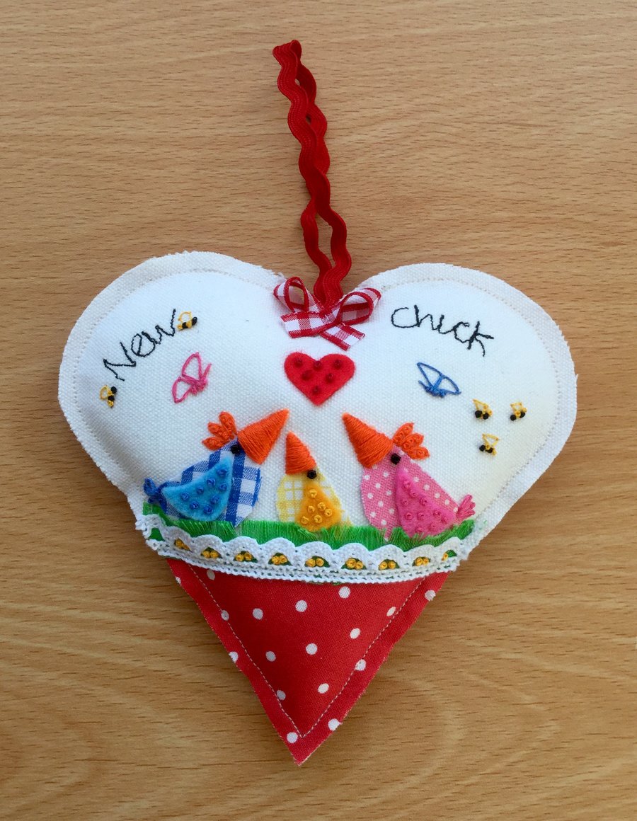 Hanging heart "New chick"