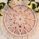 Winter Mandala Macrame Wall Art, Christmas decoration, Yule decor
