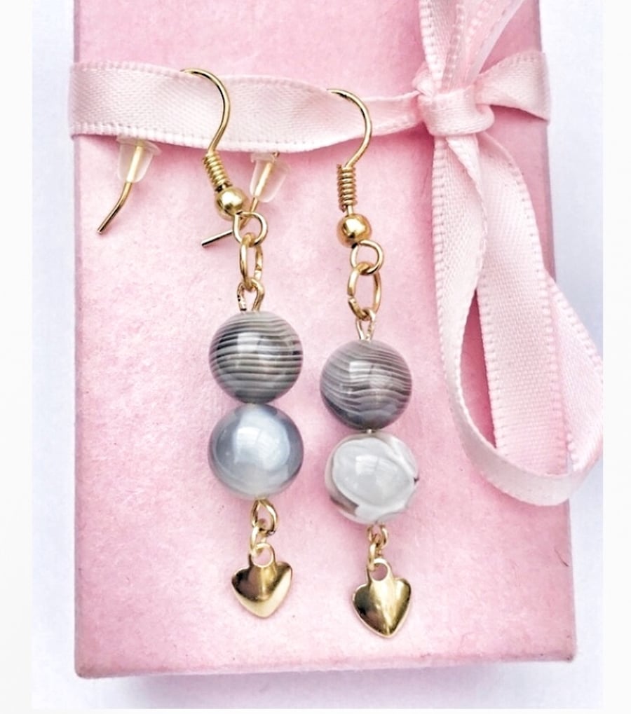  Glass bead earrings 