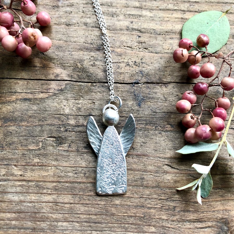Sterling Silver Angel Necklace