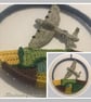 Crocheted Lancaster bomber hoop - Image 1