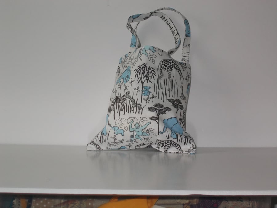 Mini party bag printed with mother and baby animals