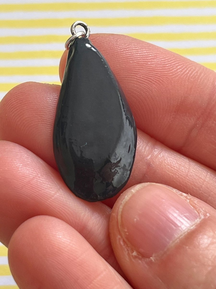 Handmade Mussel Shell Charm, Air Dry Clay, Sea Inspired Jewelry