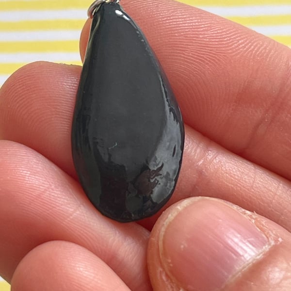 Handmade Mussel Shell Charm, Air Dry Clay, Sea Inspired Jewelry