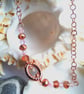 Rosegold And Crystal Beaded Chain Anklet 24 or 26 cm, Body Jewellery - Image 1