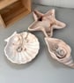 Handmade Blush Marble Shell Trinket Dish - Jewellery & Ring Holder