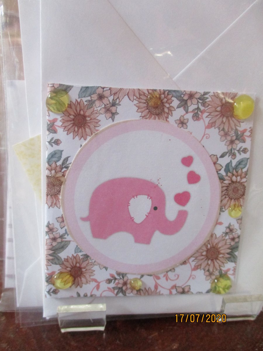 Pink Elephant Card