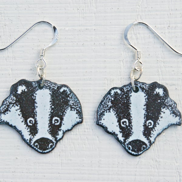 Badger's Head Earrings