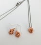 Pure Copper Infinity Love Knot Jewellery Set for 7th 9th 22nd Anniversary Gift  - Image 2