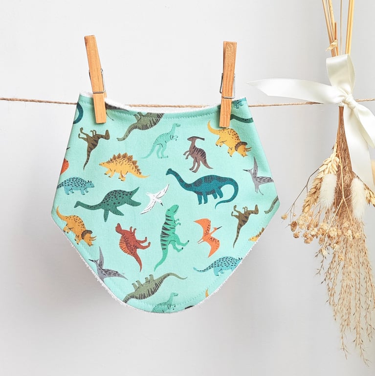 Dinosaur Print Baby Bib Bandana Style