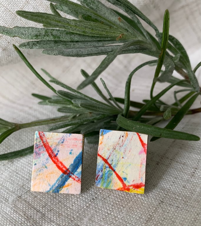 Stainless steel post earrings 