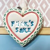 Small Ceramic heart decoration Swear words 
