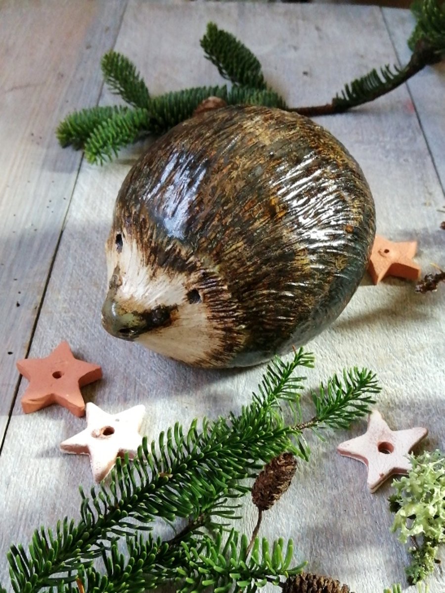 Ceramic Hedgehog sculpture