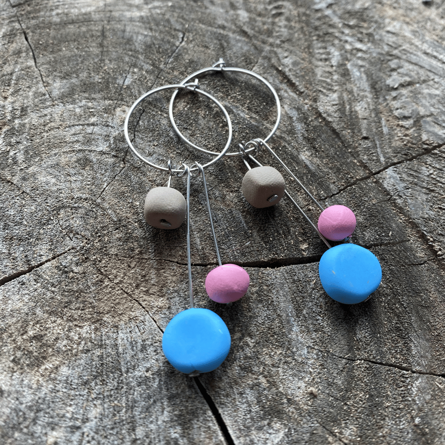 Lollipop Hoop Drop Earrings