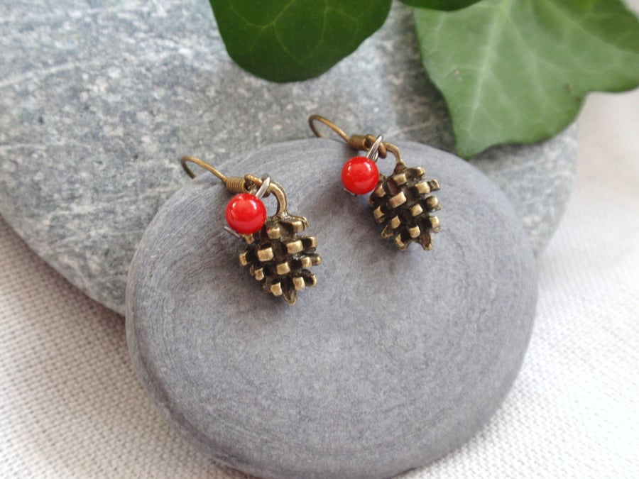 Pine Cone Earrings 
