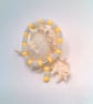 Yellow Faceted Beads and Silver Snowflake Spacers Necklace Bracelet and Earrings - Image 3