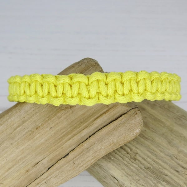 Macrame Cotton Cord Friendship Bracelet - Yellow Sands