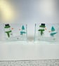Christmas snowmen  ornament in fused glass  - Image 3