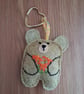 Handmade teddy keyring