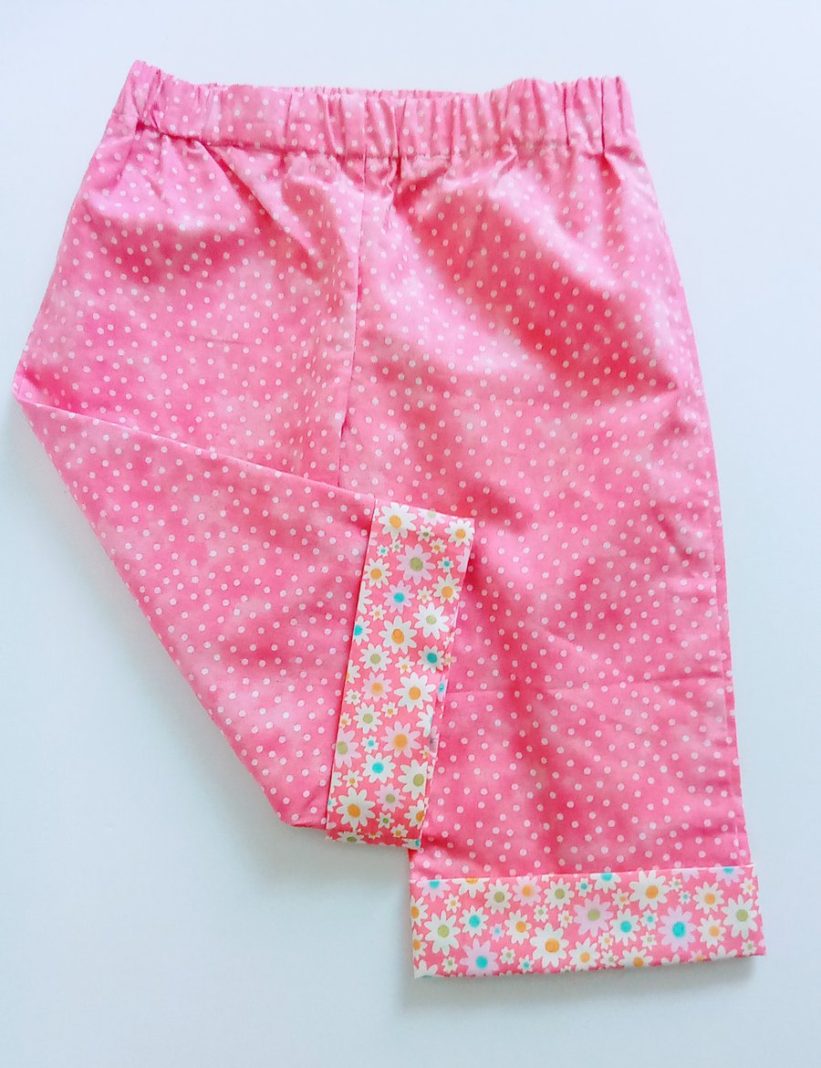 Trousers, 6-9 months, girls Summer Trousers, Cotton Trousers, Summer clothes