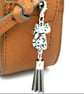 Cat Tassel Bag Charm - Grey - Image 3