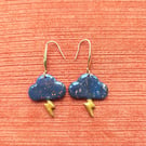 Midnight galaxy raincloud earrings 