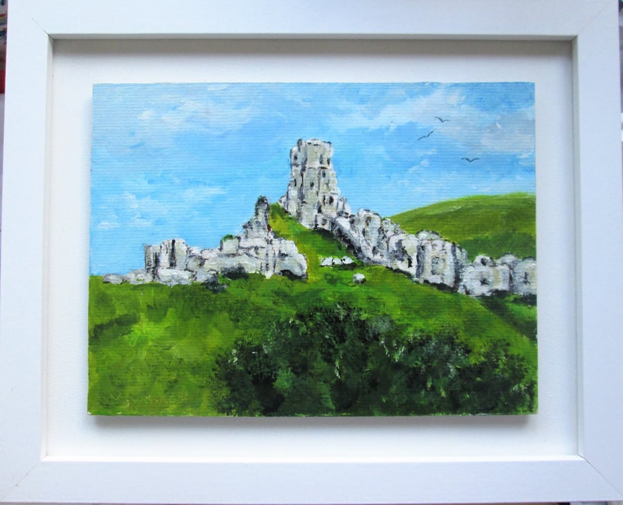 Corfe Castle original painting