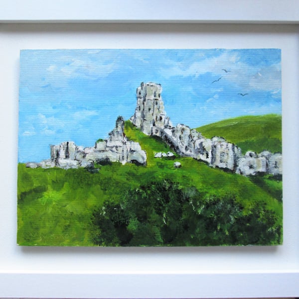 Corfe Castle original painting