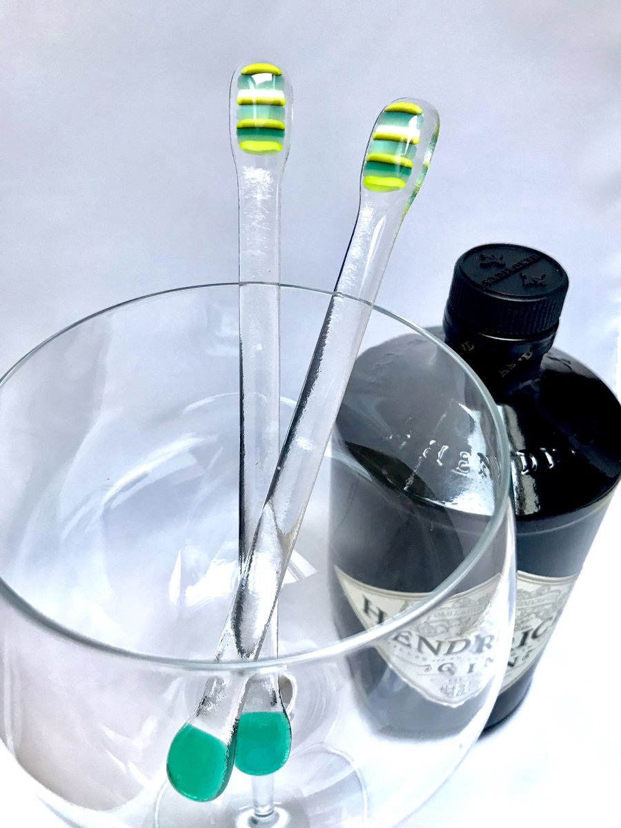 Glass Cocktail Swizzle Sticks
