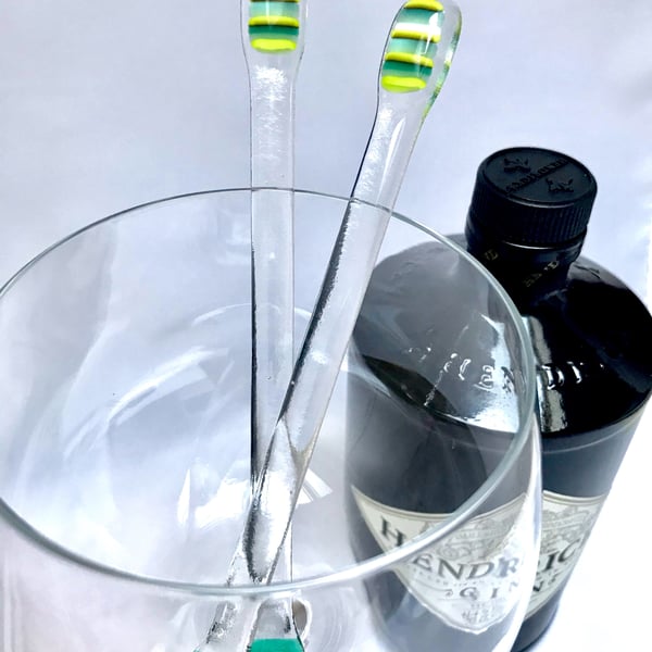 Glass Cocktail Swizzle Sticks