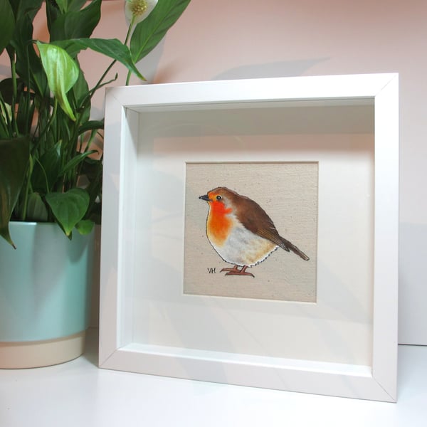 Robin Painting - Mounted