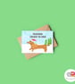 Dachshund Christmas Card, A6 Christmas Card, Cute Animal Christmas Card