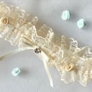 Vintage Style Ivory Lace Garter 