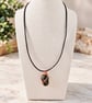 Dark Green Seaham Sea Glass Pendant – Handmade Copper Wire Wrapped Necklace