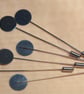 Clearance-15pcs Silver Round Tray Lapel Stick Pin (Free postage)