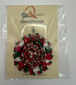 Handmade Festive Dorset Button Beaded Hanging Decoration - Upcycled Ornament - Image 2