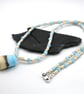 blue beach lampwork glass pendant necklace