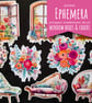 Flower Window Boxes & Chairs ephemera, die cuts, embellishments, card toppers - Image 1
