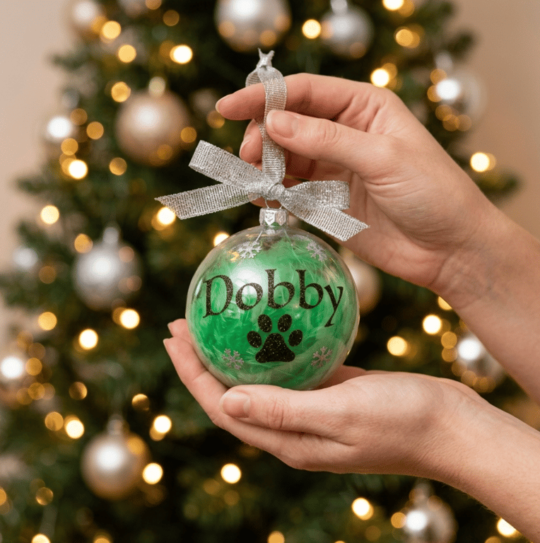 Personalised Dog Bauble - Christmas Tree Ornament