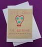 Kindness hand embroidered card. - Image 2