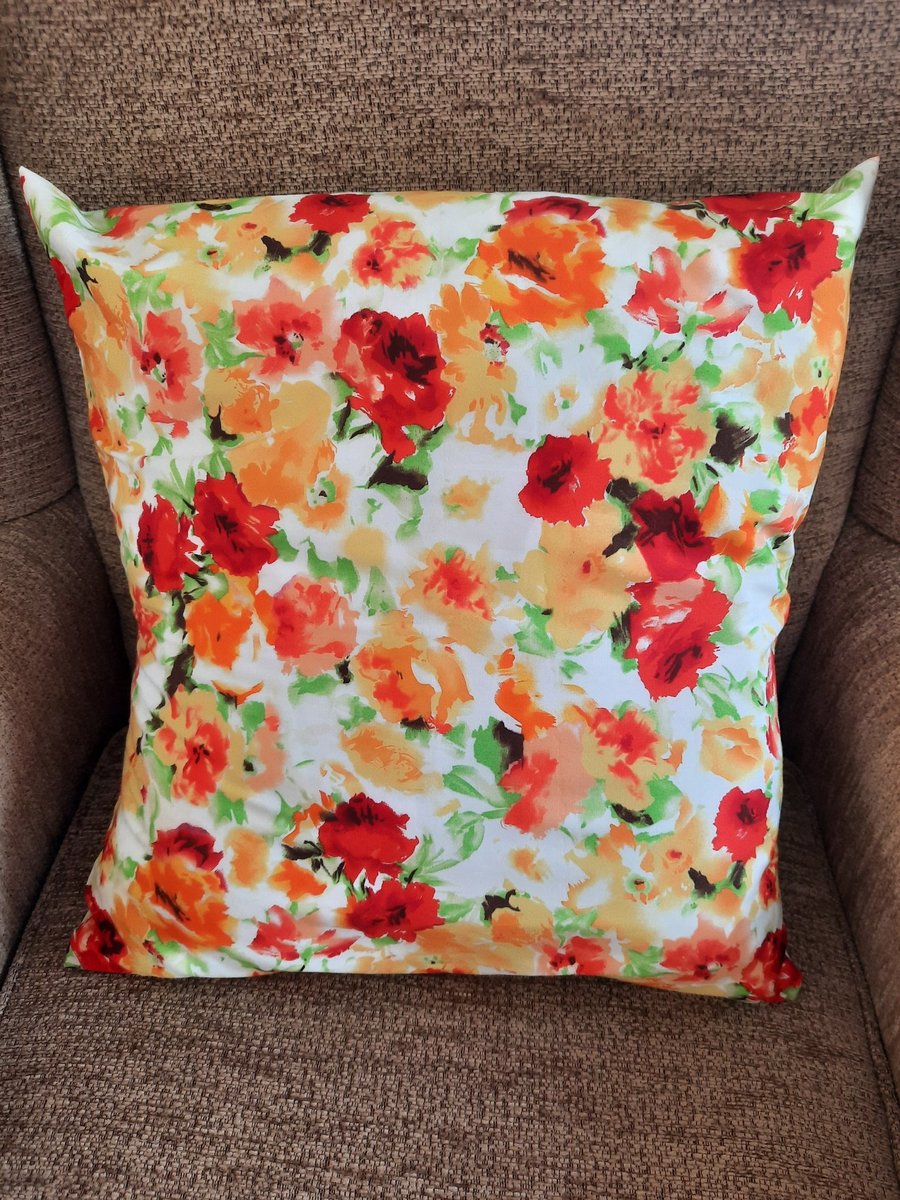 Floral throw pillow cace