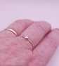Skinny Gold Filled Ring with Sterling Silver Bead - Image 5