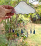 Stained Glass Large Rain Cloud - Handmade Hanging Window Decoration - Image 5