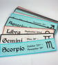 Handmade laminated bookmark - signs of the zodiac - Image 1