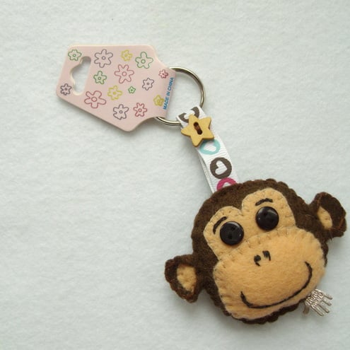 monkey bag charm/ keyring