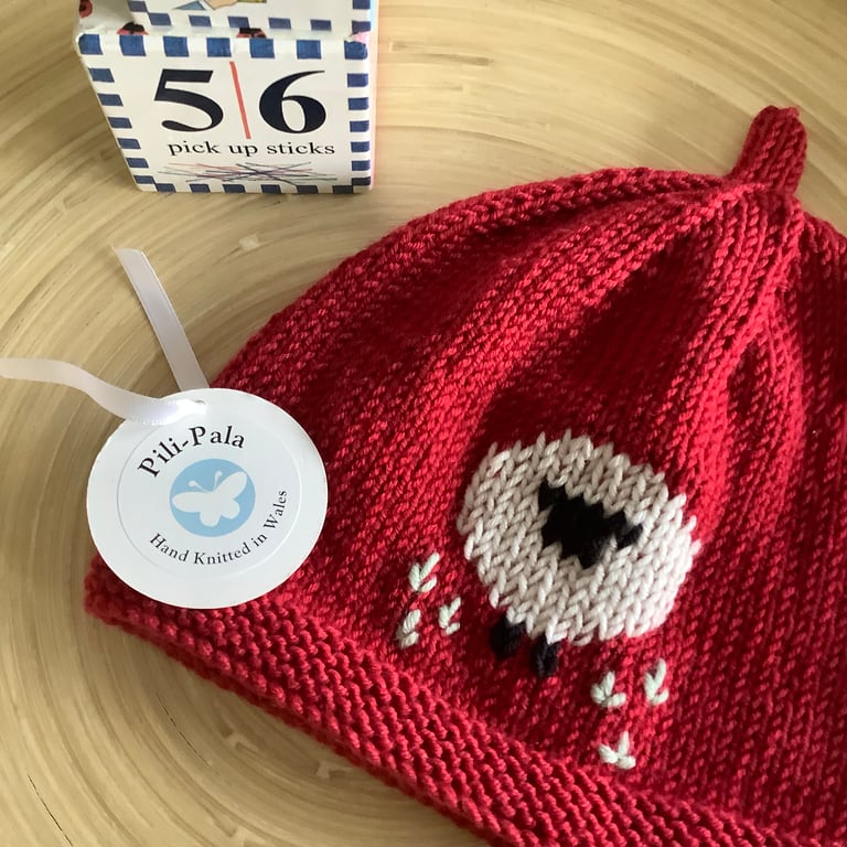 Hand Knitted Baby Hat Beanie Style 6-9 months
