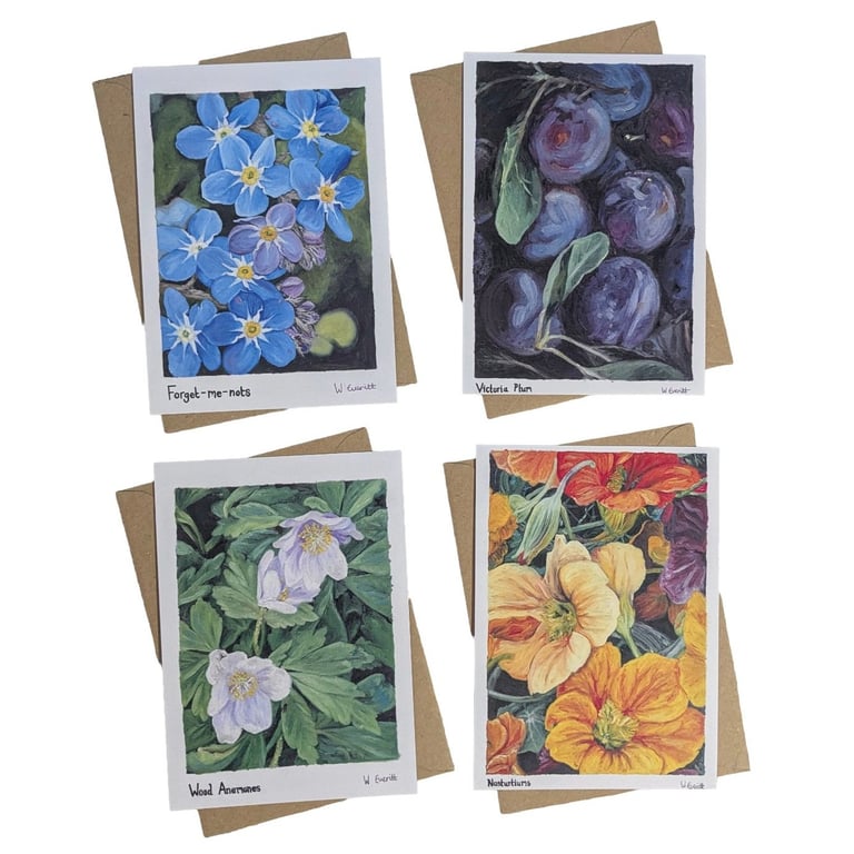 Oil print greetings card 